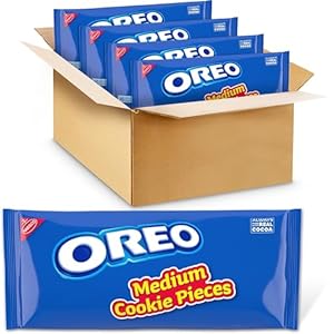 OREO Chocolate Sandwich Cookies Medium Cookie Pieces, 4 – 2.5 lb Bags