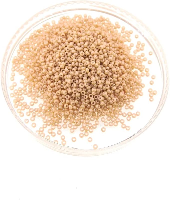 Miyuki Round Seed Bead Size 15/0 8.2g Opaque Tan - Image 5