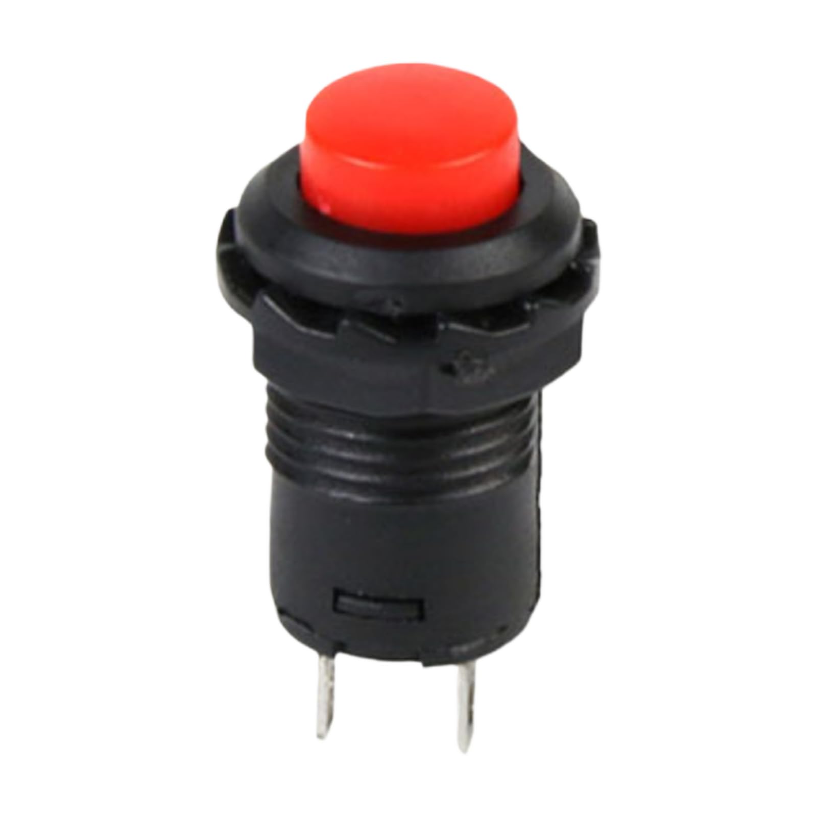 Interruptor de botón redondo autoblocante de 12mm modelo 428 color rojo sin apertura