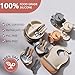 27 Pack Silicone Baby Feeding Set, Hepotk BPA-Free Food Grade Baby Feeding Essentials Utensils, Second Stage Baby Food Eating Utensils, Set of 3 babies((Brown, Beige, Grey)