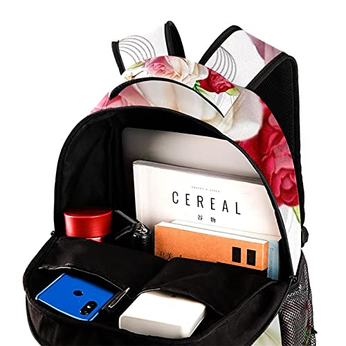 Sac à dos étudiant multicolore avec poches latérales pour ado