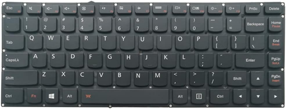 fqparts Laptop Keyboard For Lenovo Yoga 910-13IKB Black US United States Layout