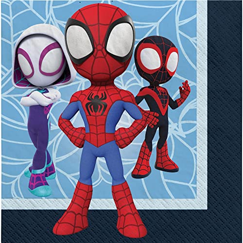 Spidey & Friends Paper Party Napkins - 6.5