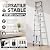 8.5 FT Telescoping Ladder Aluminum Lightweight Extension Ladder