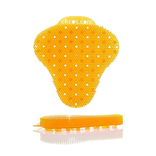 Image of Diversey Ekcos EKS-13C-12 ekcoscreen 60 Day Premium Anti-Splash Urinal Screen, Deodorizer for Cleaner Restrooms, Citrus Scent, Orange, 12-Screens