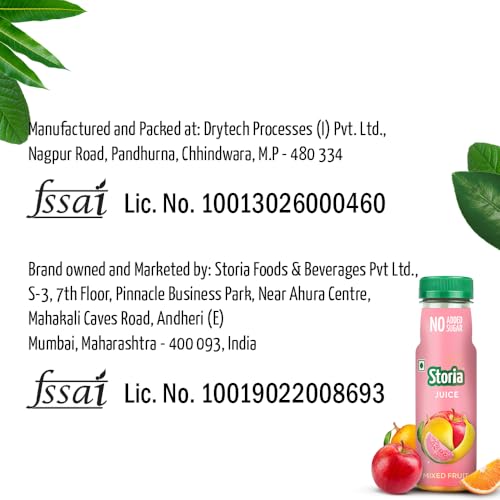 Image of Storia Fruit Juice- Mixed Fruit- No Added Sugar & No Preservatives 180 ml