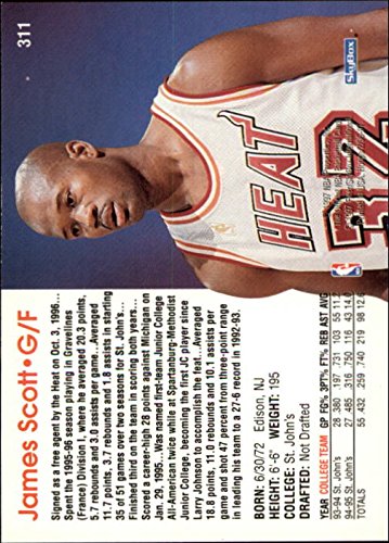 Amazon.com: 1996-97 Hoops #311 James Scott RC NBA Basketball