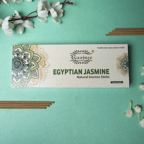 Raajsee RJ-01 Jasmine Flower Natural Incense Sticks 100 Gm Pack-100% Pure Organic Natural Hand Rolled Free From Chemicals-Perfect thumb #1