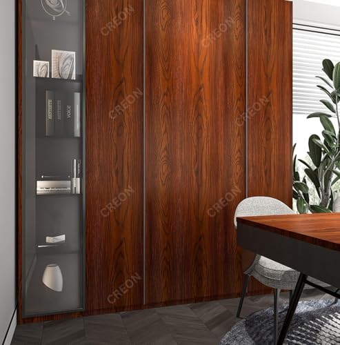 Image of CREON Brown Wood Contact Paper Peel and Stick, Self Adhesive Wood Wallpaper for Countertops Cabinets Table Furniture (Caramel Wood, 24X48 in)