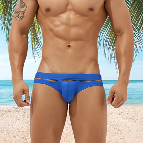 SUWBMHWE Mens Swim Briefs Sexy Pouch Bikini Swimsuit Swimwear with Zipper Sports Beach2