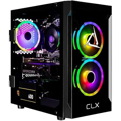 CLX Set Gaming Desktop - AMD Ryzen 5 5500 3.6GHz 6-Core Processor, 16GB DDR4 Memory, GeForce RTX 4060 8GB GDDR6 Graphics, 1TB SSD, WiFi, Windows 11 Home 64-bit Cover