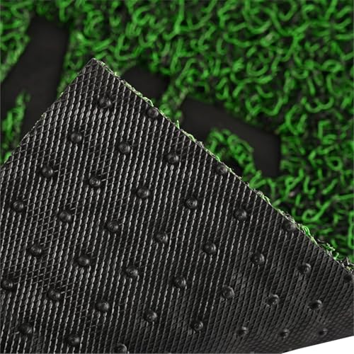 Image of VNQ India Rectangle Welcome Doormat for Home Entrance|Anti Slip & Waterproof Rubber Noodle Mat|Heavy Duty Main Door Mat|Paydan|Chavitti|Paudan|(Green), 38X58 Cm