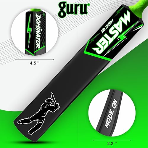 Image of guru Plastic Bat, Plastic Cricket Bat Full Size Hard Heavy Duty Cricket PVC /Plastic Cricket Bat (800-850 g)