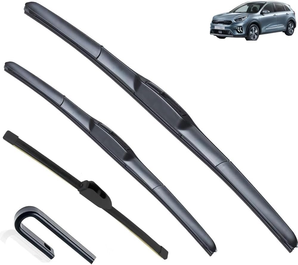 RESKIU Car Front Windshield Wiper Blade Set Replacement for KIA Niro 2016-2020, All Season Windscreen Wipers Quiet Easy Installation