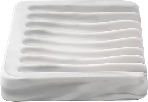 Miniatura 3 de Jabonera de cerámica para fregadero, jaboneras autodrenantes para barra de ducha, soporte para jabón de baño, soporte para recipiente de jabón para