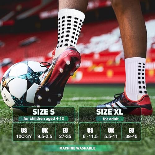 Men's Grip Soccer Socks Non Skid Anti Slip Socks for Football Basketball Athletic Yoga Sports3