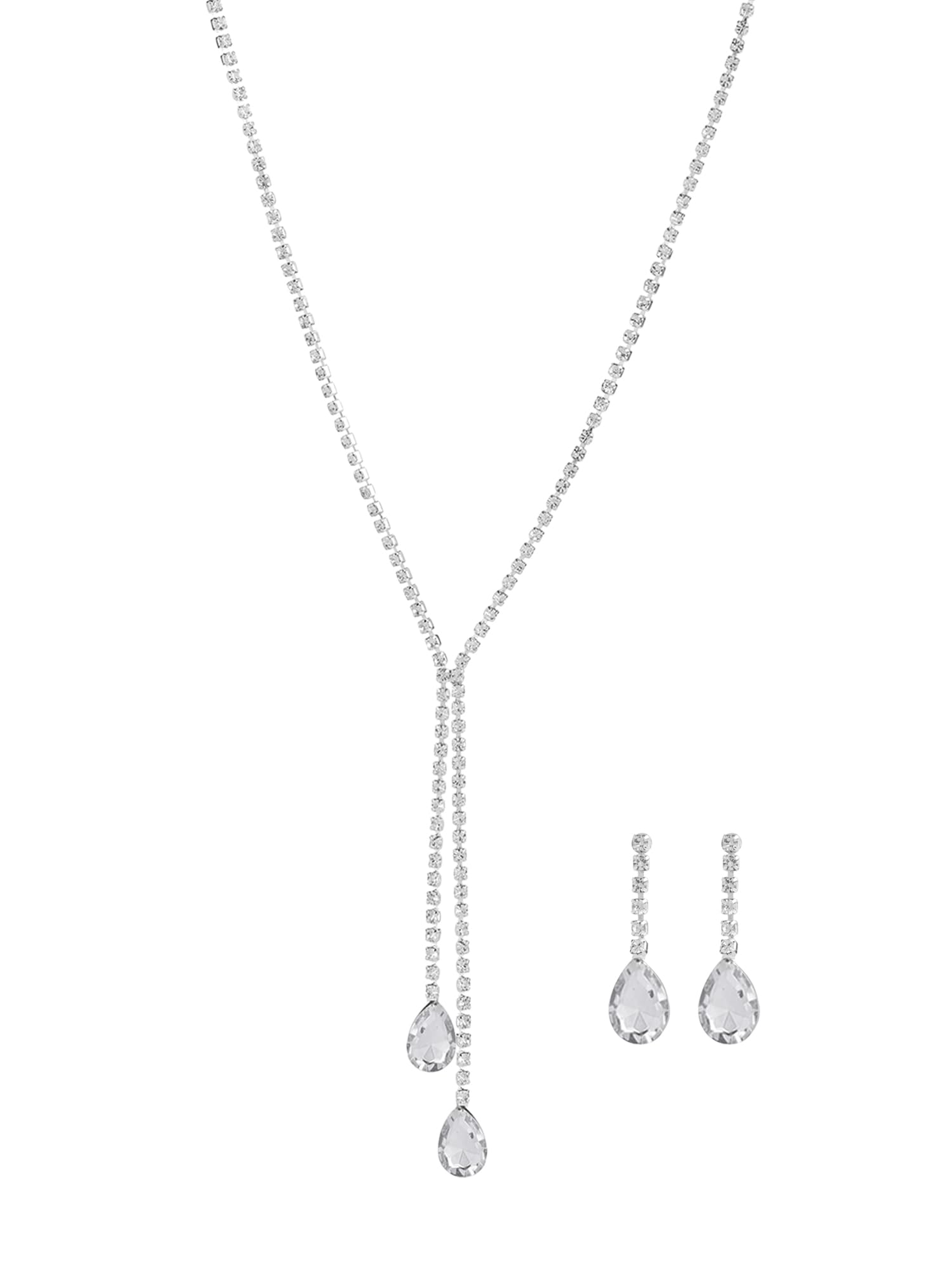 Sponsored Ad - Jewellery Set for Women Fashion Crystal Zircon Necklace Set with Earrings for Women and Girls