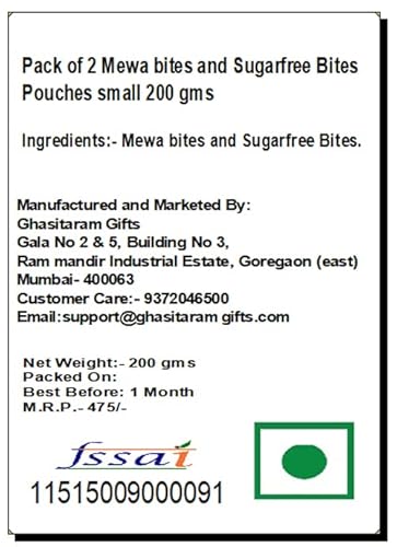 Jaiccha-Ghasitaram-Rakhi-Gift-for-Brother-Rakhi-Sweets-Pack-of-2-Mewa-bites-100-gms-and-Sugarfree-Bites-100-gms-Pouches-with-2-Rudraksh-Rakhis