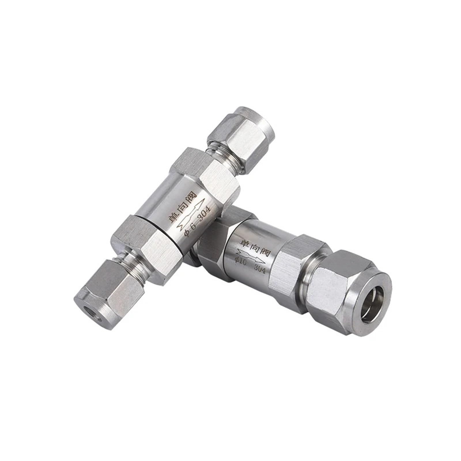 Válvula unidireccional de acero inoxidable 304 con tubo de diámetro exterior de 1/8, 1/4, 3/8 y 1/2 pulgadas, válvula de retención antirretorno, 1 unidad(18mm)