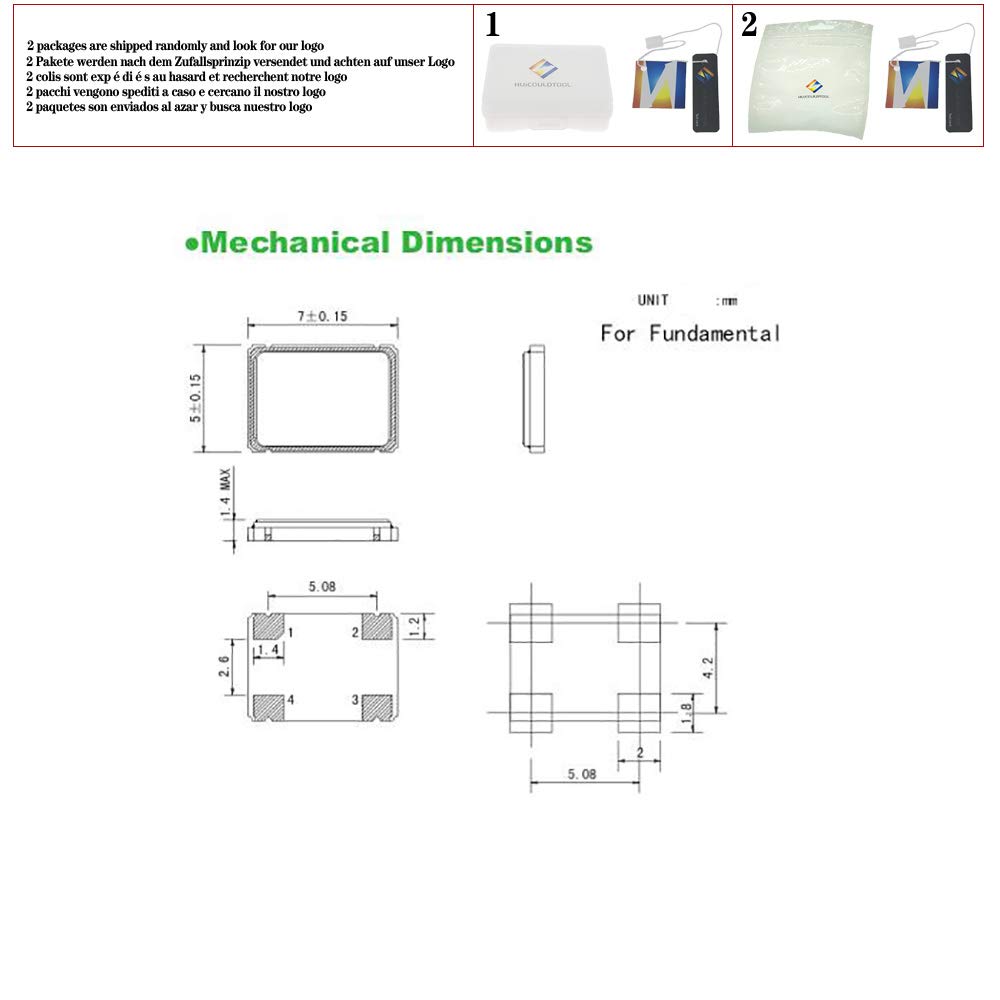 1pcs 4Pin 3.3v-5v Active SMD Crystal Oscillator 5×7 5070 7050 8MHZ 10MHZ 20MHZ 24MHZ 25MHZ 27MHZ 30MHZ 40MHZ 48MHZ 50MHZ 60MHZ