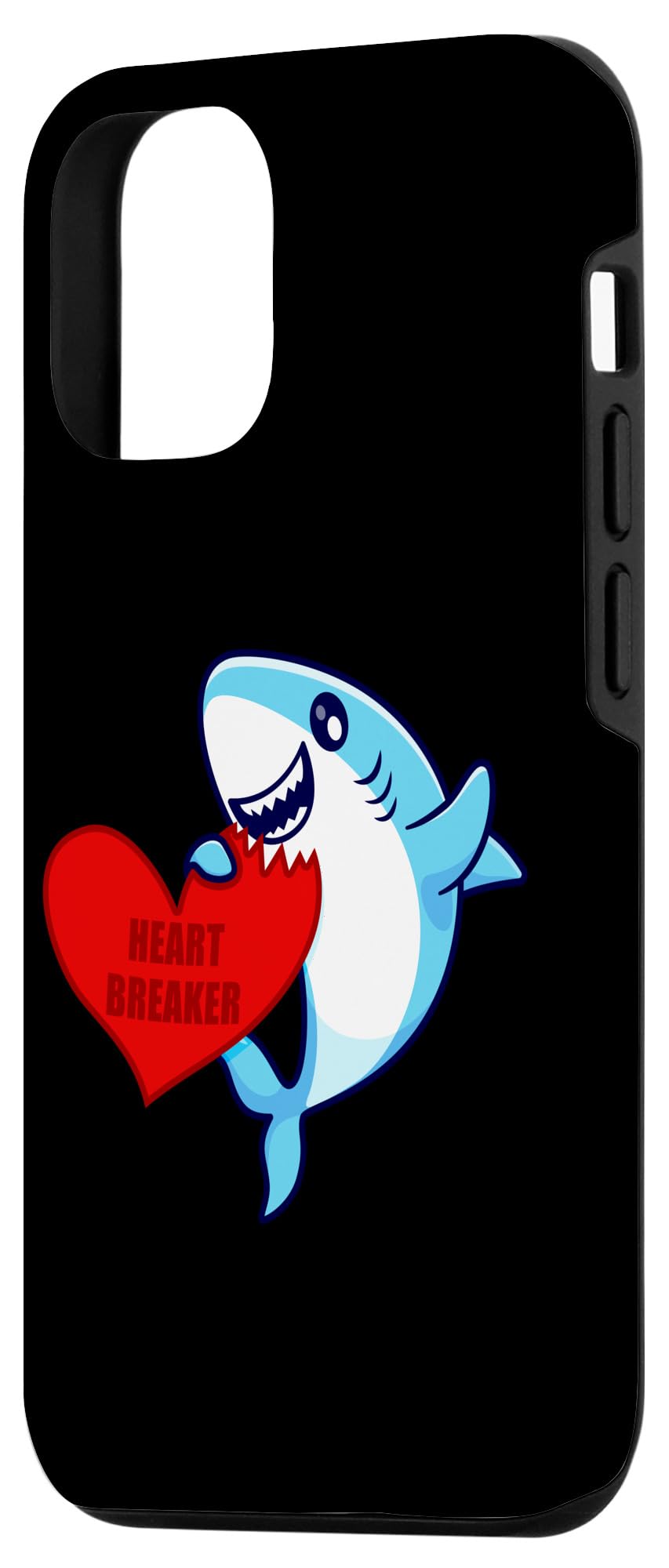 iPhone 14 Heartbreaker Valentine's Day Funny Shark Eating A Red Heart Case - Image 2
