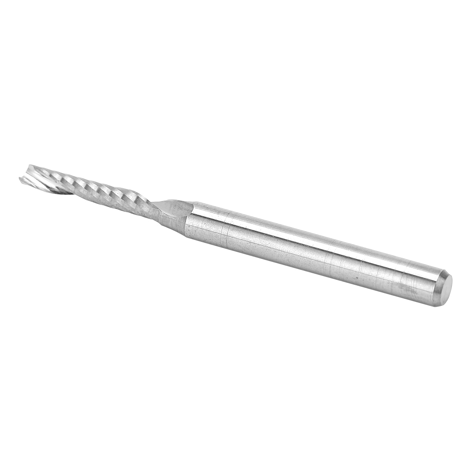 Marhynchus Frezy Spiralne Frez Jednoostrzowy ze Stali Wolframowej 3,175 X 2 X 12 38 Mm Frezy CNC Polerowane na Lustro 5 szt. do Rzeźbienia w Drewnie, Frezowania i Grawerowania