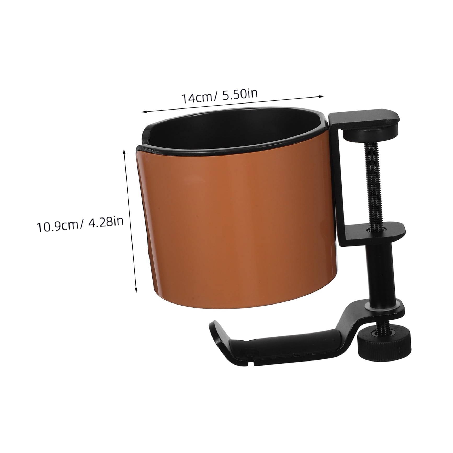 SHINEOFI Getränkebecherhalter aus Aluminiumlegierung und Abs mit 360° Drehbarem Haken 2 in 1 Becherhalter an Tischseite für Büro und Studium