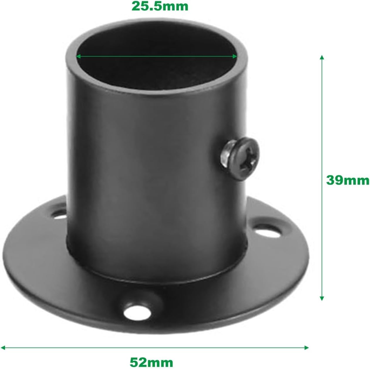 Wardrobe Rail Brackets, Pack Of 2 Stainless Steel Closet Rod Flange Holder And Bracket Support Diameter 19-32mm(22mm)