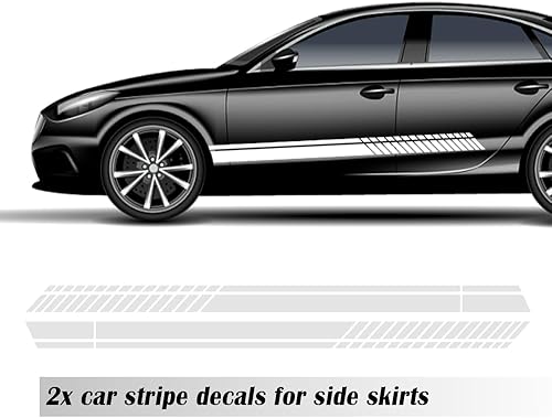 Miniatura 6 de Calcomanías de rayas para el capó del automóvil, faldas laterales del espejo retrovisor del automóvil, calcomanías y calcomanías universales de