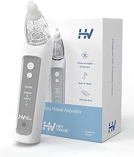 Baby Nasal Aspirator | Nose Sucker for Baby | Baby Nose Cleaner | Electric Nasal Aspirator for Toddler, Rechargeable with Music Function Adjustable Volume