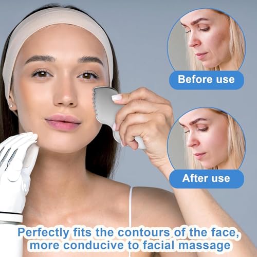 Image of Stainless Steel Gua Sha Facial Tools | Metal Guasha Scraping Tool for Skin Lifting, Jawline Sculpting & Face Massage Therapy