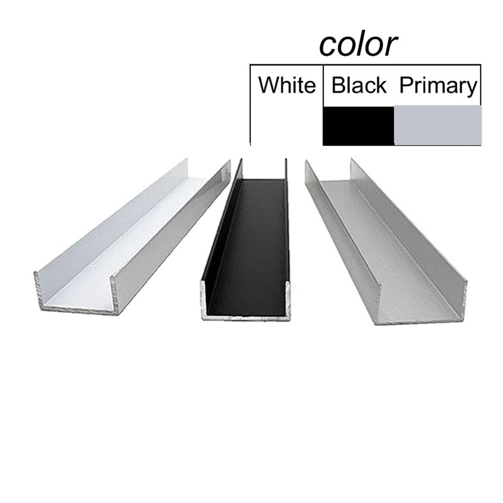 Aluminiowa krawędź równoboczna z rowkiem w kształcie litery U