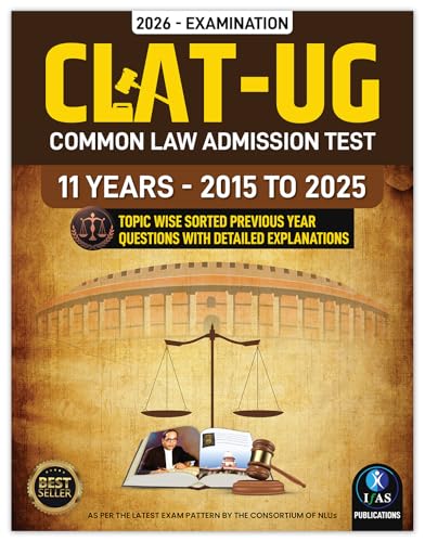 Image of CLAT Books for Preparation 2027 | 11 Years (2015-2025) Previous Year Solved Papers with Detailed Solutions | Topicwise PYQ Book for CLAT UG & all Law Entrance Exams | IFAS