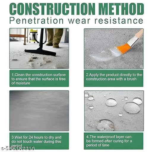 Image of Waterproof Adhesive Glue, 300gm, with Brush, Transparent, for Roof Leakage, Crack Seal, Water Leakage Solution, Waterproofing for Pipe, Wall, Tiles (Pack of 1) KOR-P249