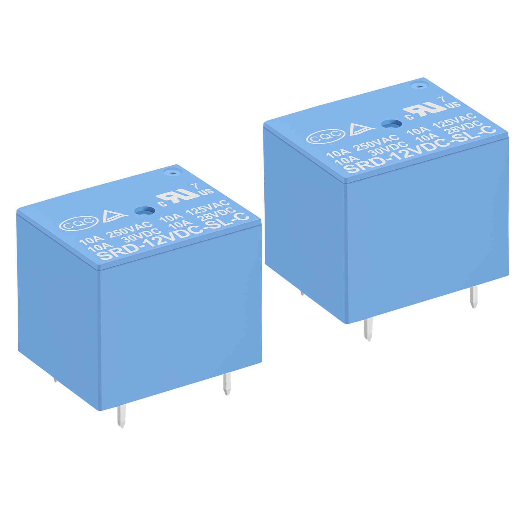 Heschen relè per circuito stampato, SRD-12VDC-SL-C, 12VDC, SPDT, 10A 250VAC, per terminali a 5 pin, confezione da 2
