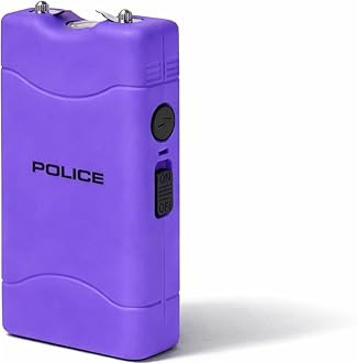 Police Stun Gun for Self Defense 800 - High Voltage Mini Rechargeable with LED Flashlight, Compact & Heavy Duty – Personal Security for Women & Men – Purple