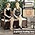 Tangkula 42 Gallon Outdoor Bench with Storage, Outdoor PE Rattan Storage Bench with Cushion, Backrest & Acacia Wood Armrests, Metal Frame, Waterproof Deck Box Seat for Porch Backyard Poolside