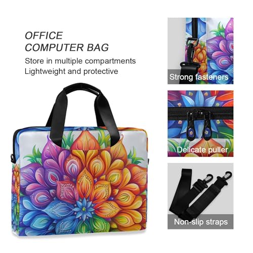 Funda Maletín para Laptop Mandala Rainbow 13 a 15.6 pulg miniatura 5