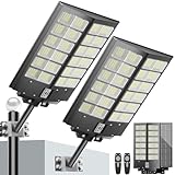 Solar Street Lights Outdoor Waterproof 9000W - LED Solar Powered Street Light Dusk to Dawn with Mention Sensor