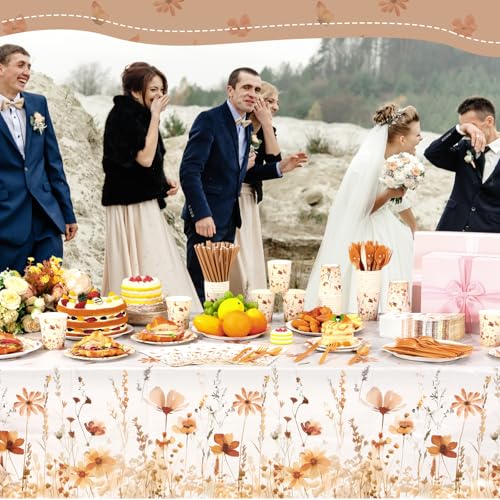Image of Funnymoom 452 Pcs Fall Wildflower Party Decoration Supplies for 50 Guests