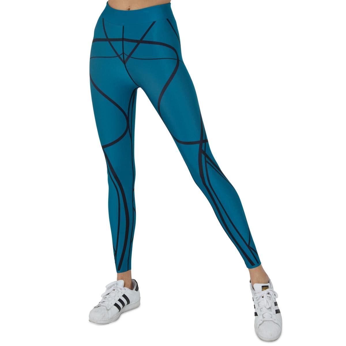 cor designed by Ultracor Skyline Leggings, Teal Black, Large
