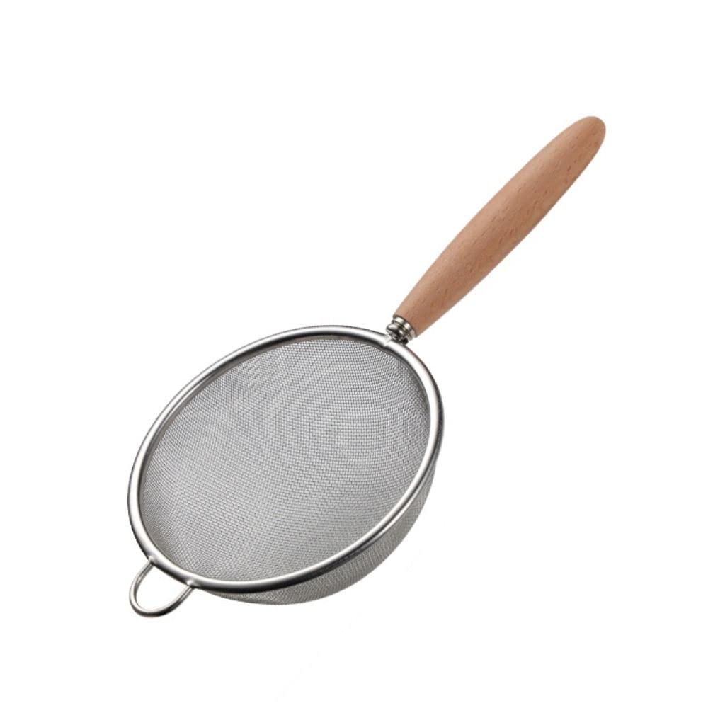 Setaccio In Acciaio Inox 10cm Con Manico Legno - Per Farina, Zuppe E Più - Foto 11