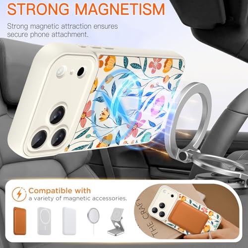 Coque iPhone 17 Pro Max抗震防摔花卉款, 完美解决日常跌落风险