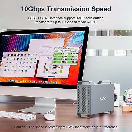 Gabinete NVME 10Gbps - 2 Bahías RAID SATA miniatura 7