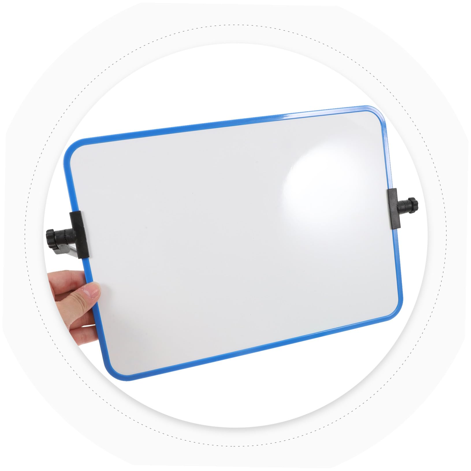 Doppelseitiges Tragbares Whiteboard mit Trocken Abwischbarer Schreibtafel Magnetisch Blauer Büro-memo-planer für Notizen und Nachrichten Am Arbeitsplatz