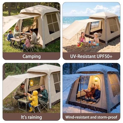 Carpa inflable portátil automática para camping 3 personas miniatura 5