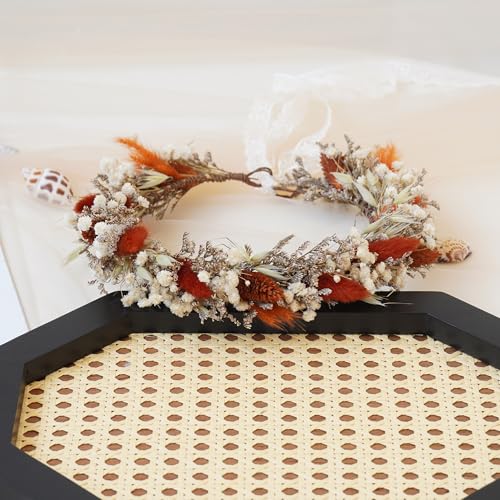 Diadema floral seca estilo boho para adulto miniatura 5