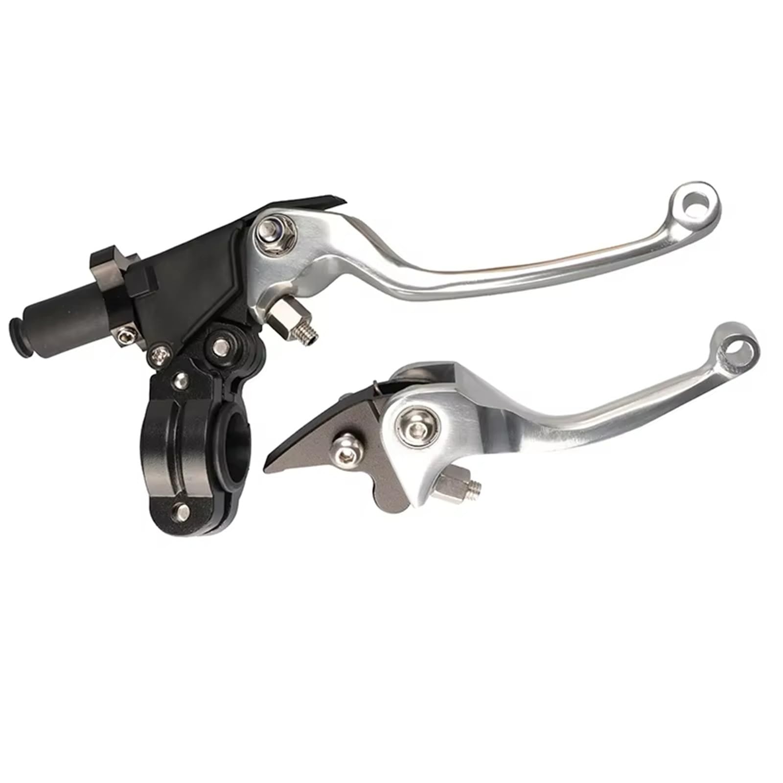 BeiZhengbhD Clutch Lever Handlebar 7/8'' 22mm Motorcycle Foldable Adjustment Handlebar Brake Clutch Drum Handle for Dirt Pit Bike Kart ATV(Silver)
