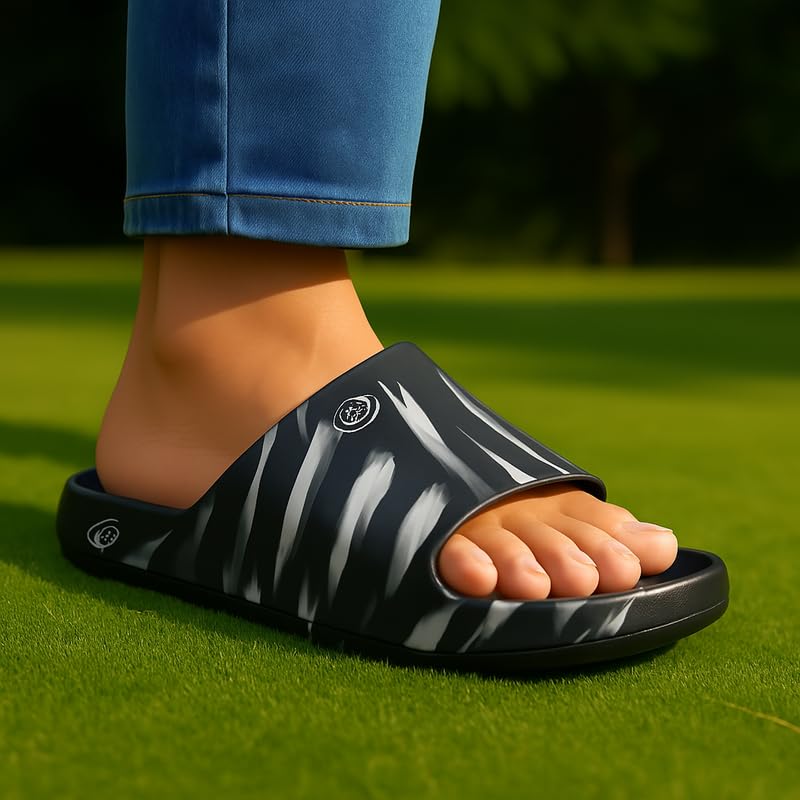 TX104 Men's Comfort Slide Sandals | Soft Cushion Slip-On Sandals with Thick EVA Sole | Anti-Slip, Waterproof, Lightweight House Slippers for Shower, Beach, Indoor & Outdoor Casual Use3