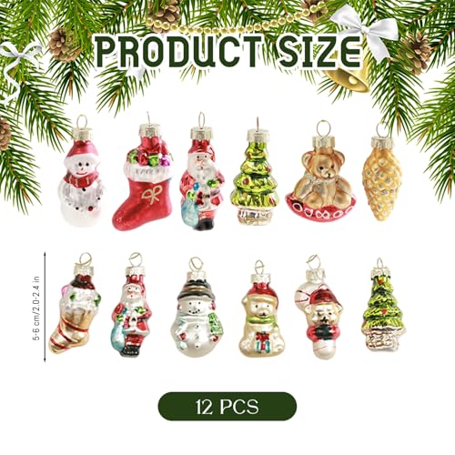 Mini boules de verre Noël avec corde pour décorer sans effort - 5